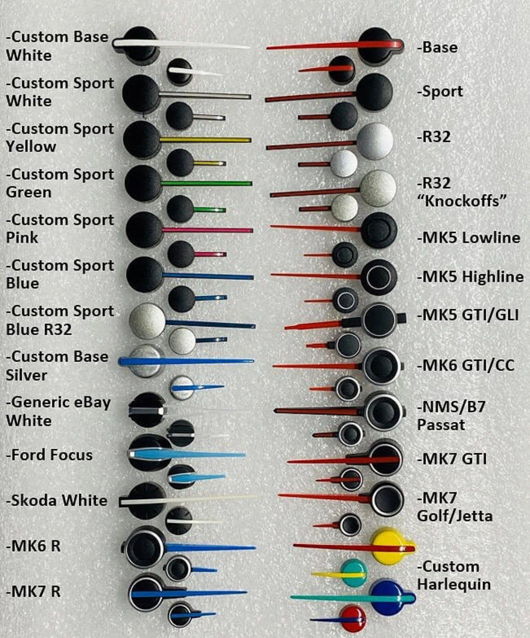 Cluster Needle Options